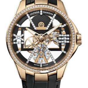 Ulysse Nardin Blast Skeleton X - 42mm Rose Gold Case - Black Dial - Black Leather Strap