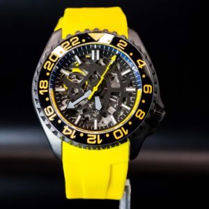 Seikomod Yellow Skeleton SKX