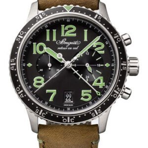 Breguet Type XXI 3815 - Titanium Case - Green Luminescent Black Dial - Calfskin Strap Limited Edition of 250 - 3815TI/HM/3ZU