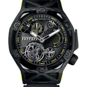Hublot Novelties Techframe Ferrari Tourbillon Chronograph Carbon Yellow Limited Edition of 70 Watch-408.QU.0129.RX