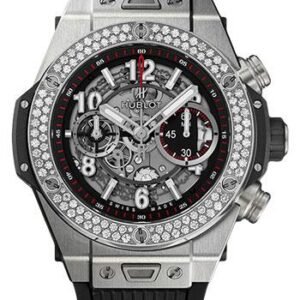 Hublot Big Bang Unico Titanium Diamonds Watch - 45 mm - Black Skeleton Dial-411.NX.1170.RX.1104