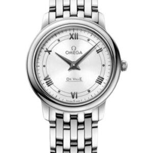Omega De Ville Prestige Quartz Watch - 27.4 mm Steel Case - White Dial - 424.10.27.60.04.001