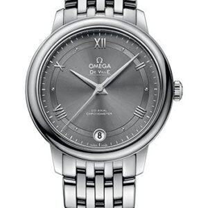 Omega De Ville Prestige Co-Axial Watch - 32.7 mm Steel Case - Grey Dial - 424.10.33.20.06.001