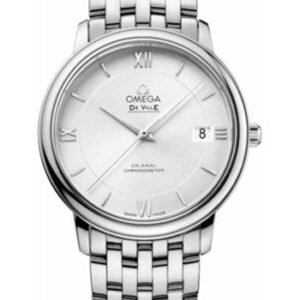Omega De Ville Prestige Co-Axial Watch - 36.8 mm Steel Case - Silver Dial - 424.10.37.20.02.001
