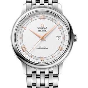 Omega De Ville Prestige Co-Axial Watch - 39.5 mm Steel Case - -Silvery Dial - 424.10.40.20.02.002