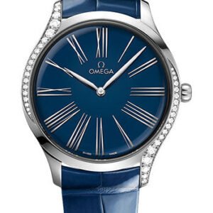 Omega De Ville Tresor Quartz - 39 mm Steel Case - Blue Opaline Pvd Dial - Blue Leather Strap - 428.18.39.60.03.001