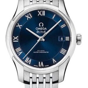 Omega De Ville Hour Vision Co-Axial Master Chronometer Watch - 41 mm Steel Case - Two-Zone Blue Dial - 433.10.41.21.03.001