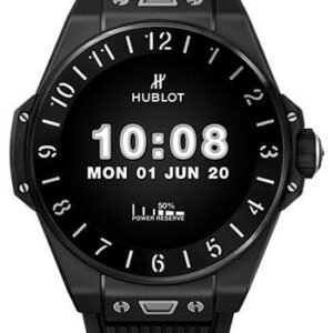 Hublot Big Bang e Black Ceramic Watch - 42 mm - Digital Hublot Watchfaces Dial - Black Rubber Strap-440.CI.1100.RX