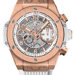 Hublot Big Bang Unico King Gold White 42mm Watch - 42 mm - White Skeleton Dial-441.OE.2010.RW