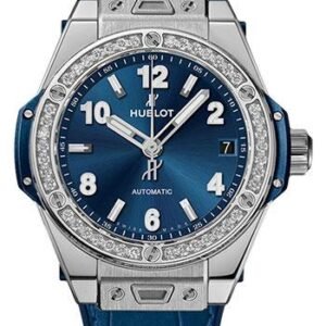 Hublot Big Bang One Click Steel Blue Diamonds Watch - 39 mm - Blue Dial-465.SX.7170.LR.1204