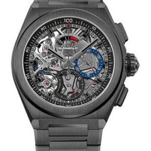 Zenith Defy El Primero 21 Watch - Black Ceramic - Openworked Dial - Ceramic Bracelet - 49.9000.9004/78.M9000
