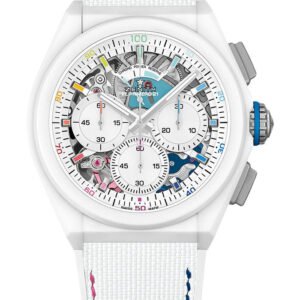 Zenith Defy 21 Chroma II Watch - 44 mm White Ceramic Case - White Openworked Dial - White Rubber Strap Limited Edition of 500 - 49.9014.9004/01.R953