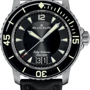 Blancpain Fifty Fathoms Grande Date Black Sail-Canvas Men's Watch - 5050 12B30 B52A