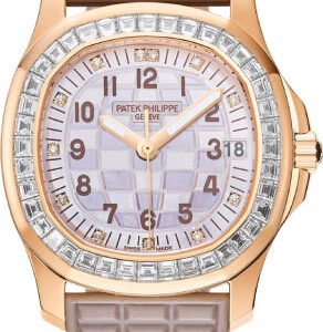 Patek Philippe Aquanaut Luce Haute Joaillerie Rose Gold Diamonds Mother of Pearl Beige Diamond Dial - 5072R-001