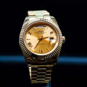 Seiko Mod Champagne Dial Gold Day Date