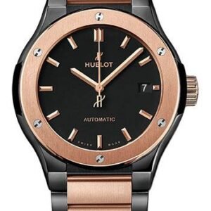 Hublot Classic Fusion Ceramic King Gold Bracelet Watch - 45 mm - Black Dial-510.CO.1180.CO
