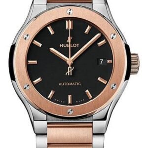 Hublot Classic Fusion Titanium King Gold Bracelet Watch - 45 mm - Black Dial-510.NO.1180.NO