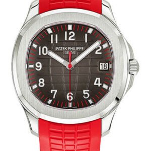 Patek Philippe Aquanaut Singapore 2019 Watch - 40mm Stainless Steel Case - Black Gray Dial - Red Composite Strap - 5167A-012