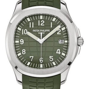Patek Philippe Aquanaut - 42.2 mm - White Gold - Khaki Green Embossed Dial - 5168G-010