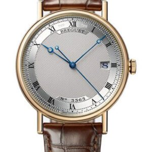 Breguet Classique 5177 - Yellow Gold Case - Silver Dial - Brown Leather Strap - 5177BA/15/9V6