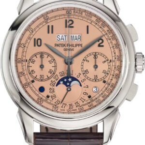Patek Philippe Grand Complications Chronograph Perpetual Calendar Platinum "Salmon" Golden Opaline Dial - 5270P-001