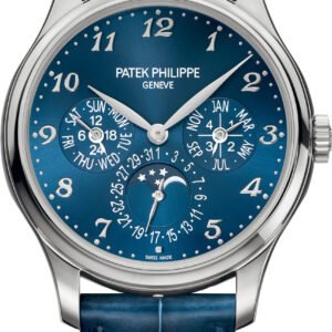 Patek Philippe Grand Complications Perpetual Calendar White Gold Royal Blue Sunburst Dial 39mm - 5327G-001