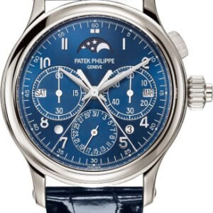 Patek Philippe Grand Complications Split-Seconds Chronograph Perpetual Calendar Platinum Blue Dial- 5372P-001