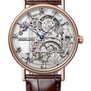 Breguet Classique Tourbillon Extra-Plat Squelette 5395 - Rose Gold Case - Skeleton Dial - Brown Leather Strap - 5395BR/1S/9WU
