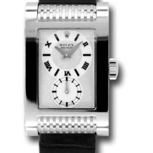 Rolex CelliniPrince Watch - White Gold - Silver Dial - 5441.9