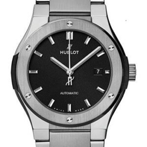 Hublot Classic Fusion Titanium Bracelet Watch - 42 mm - Black Dial-548.NX.1170.NX
