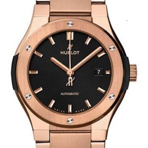 Hublot Classic Fusion King Gold Bracelet Watch - 42 mm - Black Dial-548.OX.1180.OX