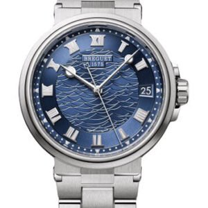 Breguet Marine 5517 - White Gold Case - Blue Dial - Metal Bracelet - 5517BB/Y2/BZ0