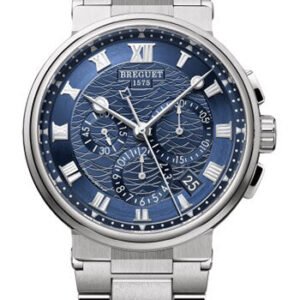 Breguet Marine Chronographe 5527 - White Gold Case - Blue Dial - Metal Bracelet - 5527BB/Y2/BW0