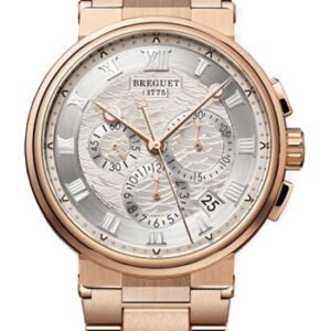 Breguet Marine Chronographe 5527 - Rose Gold Case - Silver Dial - Bracelet - 5527BR/12/RW0