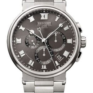 Breguet Marine Chronographe 5527 - Titanium Case - Black Dial - Metal Bracelet - 5527TI/G2/TW0