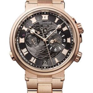 Breguet Marine Alarme Musicale 5547 - Rose Gold Case - Black Dial - Bracelet - 5547BR/G3/RZ0