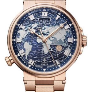 Breguet Marine Hora Mundi 5557 - Rose Gold Case - Blue Dial - Bracelet - 5557BR/YS/RW0