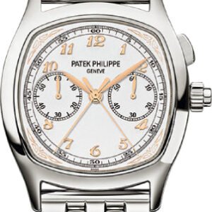 Patek Philippe Grand Complications Perpetual Calendar Day Month Moon Phase 37 x 44.6mm Silver Arabic Stainless Steel Manual | 5950/1A-013