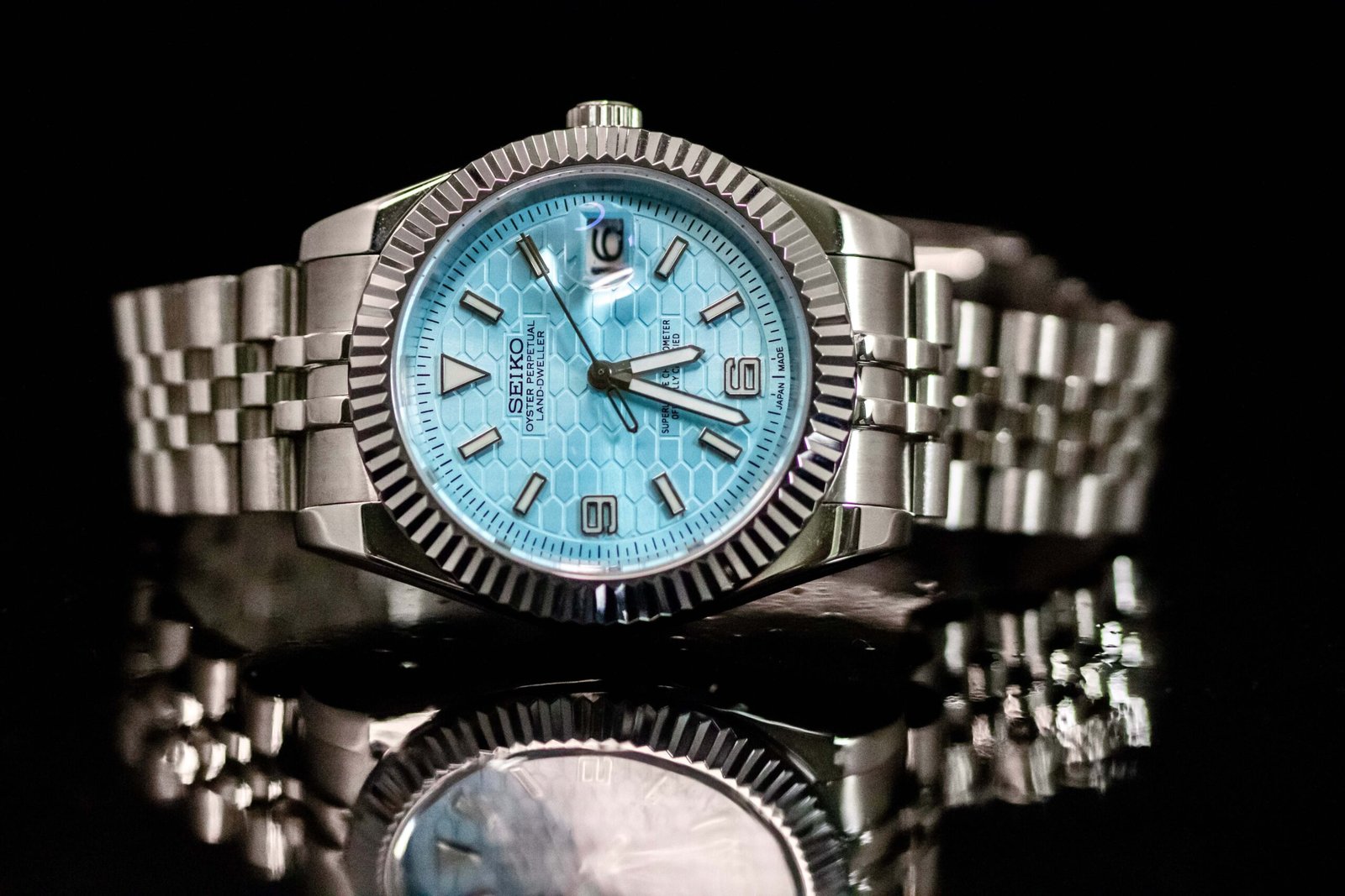 Ice Blue Seiko Mod Land Dweller - Image 5