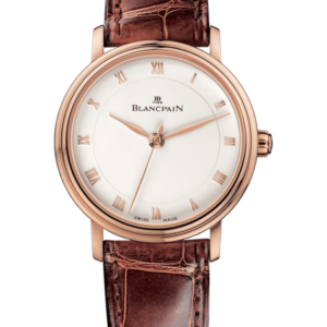 Blancpain Villeret Ultraplate Red Gold Ultra-Slim Brown Alligator Ladies Watch - 6102 3642 55A