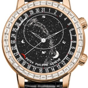 Patek Philippe Grand Complications Celestial Moon Age Rose Gold 44mm Black Sky Chart Dial Diamond Bezel - 6104R-001