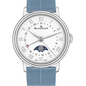 Blancpain Villeret Quantieme Phases de Lune Steel Leather Ladies Watch - 6106 1127 95A