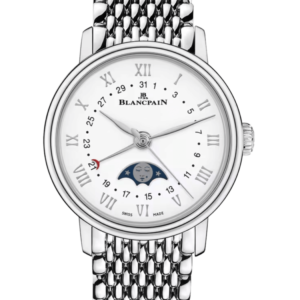 Blancpain Villeret Quantieme Phases de Lune Steel Mille Mailles Ladies Watch - 6106 1127 MMB