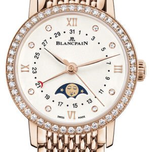 Blancpain Villeret Quantieme Phases de Lune Red Gold Diamond Ladies Watch - 6106 2987 MMB
