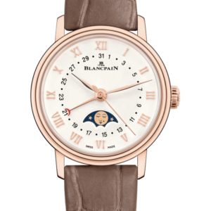 Blancpain Villeret Quantieme Phases de Lune Red Gold Alligator Ladies Watch - 6106 3642 55A