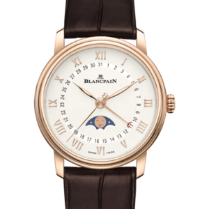 Blancpain Villeret Quantieme Phases de Lune Brown Alligator Ladies Watch - 6126 3642 55B