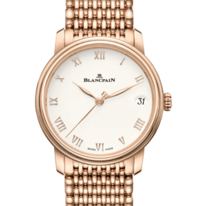 Blancpain Villeret Women Date Red Gold Mille Mailles Ultra-Slim Ladies Watch - 6127 3642 MMB