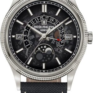 Patek Philippe Grand Complications 40mm Perpetual Calendar Moon Phases White Gold Smoked Sapphire Dial - 6159G-001 - 2025
