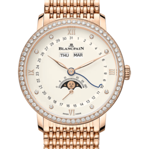 Blancpain Villeret Quantieme Complet Opalin Diamond Red Gold Men's Watch - 6264 2987 MMB