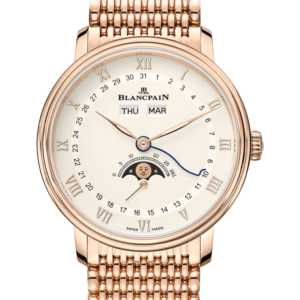 Blancpain Villeret Quantieme Complet Opalin Red Gold Men's Watch - 6264 3642 MMB